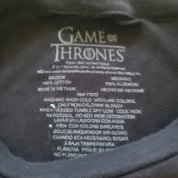 King Of the North T Shirt Game Of Thrones Official Medium - Picture 3 of 8